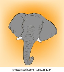 elephant. illustration for logo. vector illustration.