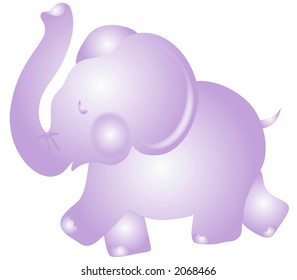 Elephant Illustration over a white background in easily scalable and editable EPS format.
