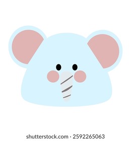 elephant illustration simple vector kids decoration for clip art design 