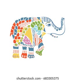 Elephant illustration. Vector illustration of an abstract elephant.