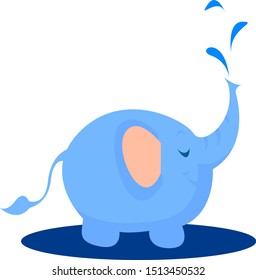Elefant, Illustration, Vektorgrafik auf weißem Hintergrund.