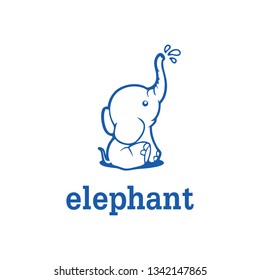 elephant ilustration logo