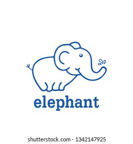 elephant ilustration logo