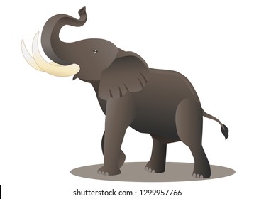 Elephant isolated on white background graphic vector