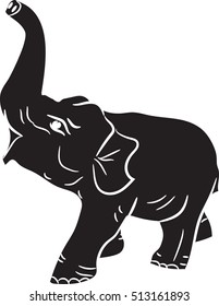 Elephant isolated on white background - vector