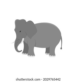 Elephant isolated on white. Vector illustration