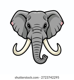 Vetor isolado de elefante sobre fundo branco