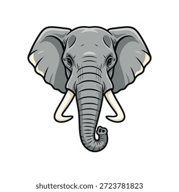 Vetor isolado de elefante sobre fundo branco