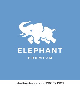 Elephant Jumping Logo vector Icon Illustration