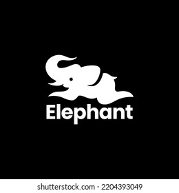 Elephant Jumping Logo vector Icon Illustration