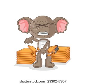 the elephant karate mascot. cartoon vector