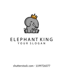 elephant king logo vector designs