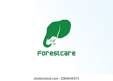 fundación elefante de hoja fundación minimalista elegante vector moderno