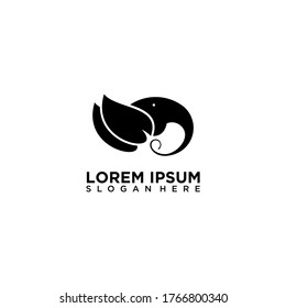 Diseño de iconos para el logotipo de la hoja de elefante