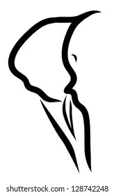 Elephant Line Art