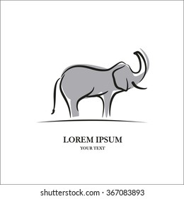 Elephant line art