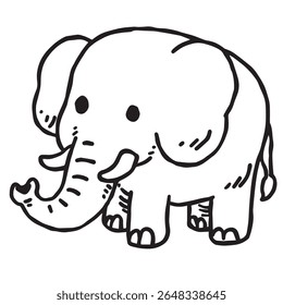 a elephant line art illustration