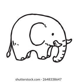 a elephant line art illustration