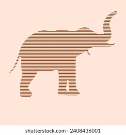 Elephant Line Art Vector Design 