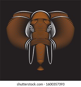 Elephant Line Art Vector HD