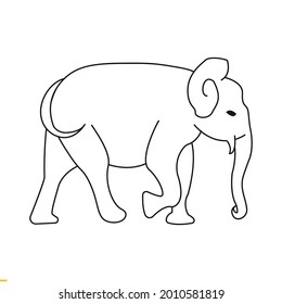 Elephant Line Art vector Logo Design for Business and Company