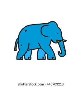 Elephant line icon