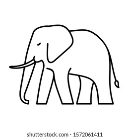 Elephant line icon. Icon design. Template elements