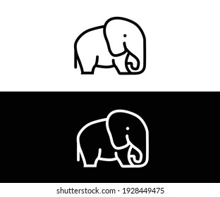 Elephant line icon, filled outline vector sign, linear colorful pictogram isolated on white. Symbol, logo illustration