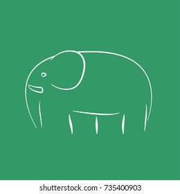 Elephant in line style.