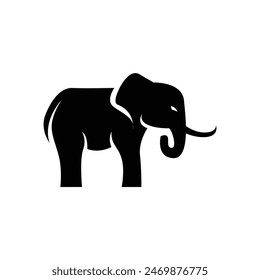 Elephant Logo. African indian Wildlife Elephant Logo Icon Vector Illustration design template