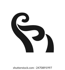 Elephant Logo. African indian Wildlife Elephant Logo Icon Vector Illustration design template