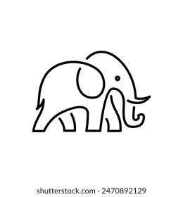 Elephant Logo. African indian Wildlife Elephant Logo Icon Vector Illustration design template