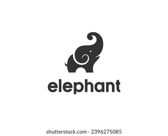 Elephant Logo. African Wildlife Elephant Logo Icon Vector Illustration