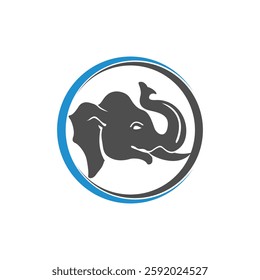 Elephant Logo. African Wildlife Elephant Logo Icon Vector Illustration