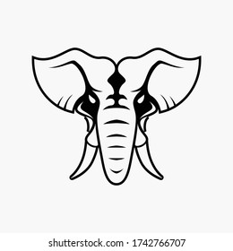 diseño de vectores de animales con logotipo elefante