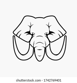 diseño de vectores de animales con logotipo elefante