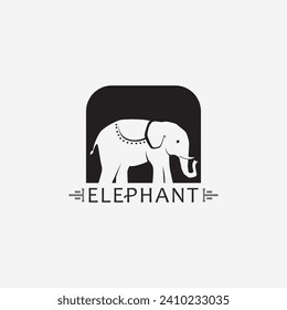 Elephant Logo animal Vector Illustrator Design Template
