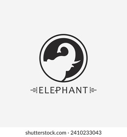 Elephant Logo animal Vector Illustrator Design Template