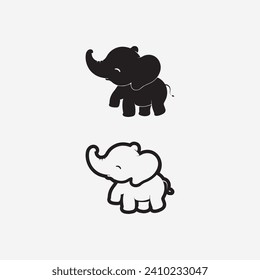 Elephant Logo animal Vector Illustrator Design Template