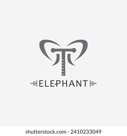 Elephant Logo animal Vector Illustrator Design Template