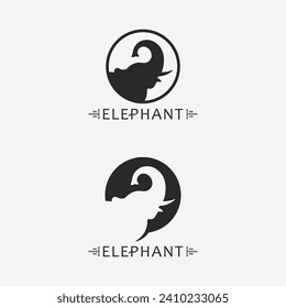 Elephant Logo animal Vector Illustrator Design Template