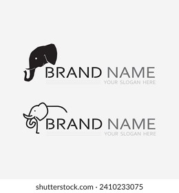Elephant Logo animal Vector Illustrator Design Template