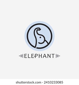 Elephant Logo animal Vector Illustrator Design Template
