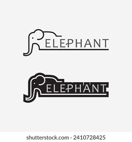 Muster für Elephant-Logo-Tier und Vektorgrafik-Design