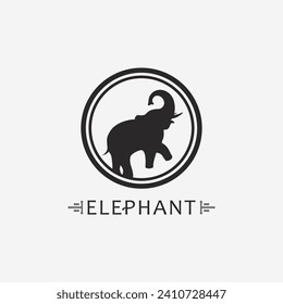 Elephant Logo animal and Vector Illustrator Design Template