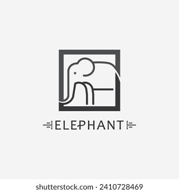 Elephant Logo animal and Vector Illustrator Design Template