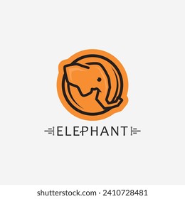 Elephant Logo animal and Vector Illustrator Design Template