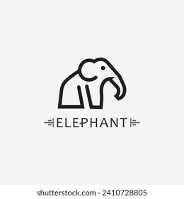 Elephant Logo animal and Vector Illustrator Design Template