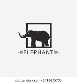Elephant Logo and animal Vector Illustrator Design Template