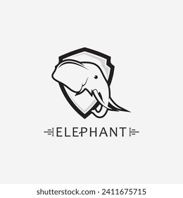 Elephant Logo and animal Vector Illustrator Design Template